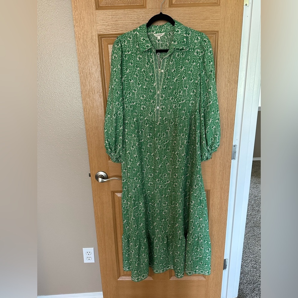 Max Studio Tiered 3/4 Sleeve Maxi Dress